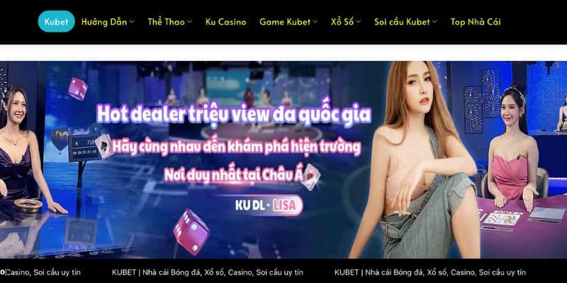 Giao diện web cược bắt mắt